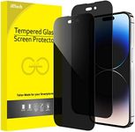 JETech Privacy Full Coverage Screen Protector for iPhone 14 Pro Max 6.7-Inch, Anti-Spy Tempered Glass Film, Edge to Edge Protection Case-Friendly, 2-Pack