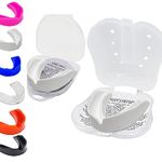 Mouthguard for Boxing Rugby Mougthguards Childern Junior Soft Kids Gumshield Sports Youth Football Rugby Soccer Hockey Muay Thai MMA Kickboxing Martial Arts Under Age Years 6-8 7 9 10 11 12 White