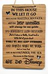 Charlie & Jane In This House We Do Disney Quote Wall Sign Hanging rustic wooden house shabby chic room plaque childrens kids gift laser engraved hand made