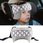 Vocheer Toddler Car Seat Head Support Band, Adjustable Carseat Sleep Nap Aid Holder Belt Neck Protection Belt for Kids Gift, Grey