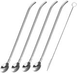 STOBAZA 5pcs Spoons Straw Mixer for