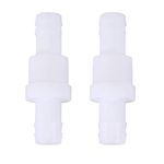 2 Pieces Inline Check Valve One Way Non Return Check Valve Plastic Water Non Return Valves for Water Fuel Gas Liquid Air