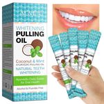 Pulling Oil Coconut Travel Mouthwash 20Pack, Fresh Breather, Mild Mint Oil Pulling, Natural Coconut Oil Pulling for Teeth Whitening and Healthier Gum