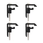 P-AC-04N Utility Track System Mounting Clamp for Toyota Tacoma/Tundra Truck Cap/Camper Shell（Black 4PCS)