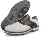 Zakey Spikes Golf Shoes Men Professional Golf Shoes Waterproof Walking Footwears for Golfers Outdoor Gym Sneakers (13,WhiteBrown)