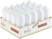 SPAAS White Pillar Candles - 20 Pack | 1.5x4 Inch Bulk Pillar Candles, Dripless Dinner Candles | Unscented Pillar Candles for Home Décor, Memorial, Vigil, Parties, Wedding, Decorative Lantern