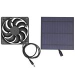 Solar Fan, 5W Solar Panel Fan Kit, Solar Powered Fan for Small Chicken Coops, Greenhouses, Sheds, Pet Houses, Solar Powered Exhaust Fan Solar Panel Board with Ventilation Fan