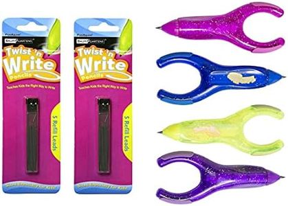 PenAgain Twist 'n Write Pencil Assorted Colors 4 Count (00071) Bundle with 10 Count Refills