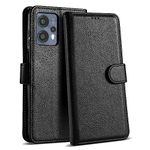 Case Collection for Motorola Moto G13 / G23 / G53 5G Case - Leather Folio Flip Kickstand Shockproof Cover with RFID Blocking Card Slots Wallet for Motorola G13 Phone Case Black