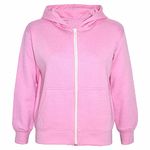 Kids Boys & Girls Unisex Plain Hoodie Zipper Fleece Top Age 7 to 13 Years (Baby Pink, 9/10, 10_Years)