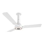 NNEX Glyde A70 BLDC 1200 mm | BEE 5 star Rated Premium Ceiling Fan with Remote | 20% Higher Air Thrust* | Airfluence™ Al Blades | Adjustable Downrod | 2-Yr Warranty| 5-Yr Motor Warranty| Cotton White