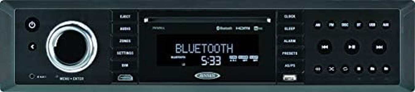 Jensen JWM90A AM|FM|DVD|USB|AUX|HDMI|APP Ready Wallmount Mobile Audio System, Bluetooth Ready with Streaming Audio (A2DP) and Controls (AVRCP), 8 Speaker Outputs (160W Max; 8 x 20W)