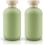 TOCHANGE 10oz/300ml Squeeze Bottles with Flip Cap, Refillable Plastic Travel Bottles for Creams, Lotion, Shampoo, Conditioner (2 Pcs)