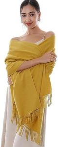 RIIQIICHY Winter Scarf for Women Yellow Pashmina Shawls Wraps for Evening Dresses Large Warm Soft Scarves