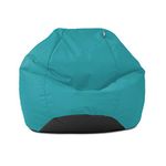 rucomfy Beanbags Kids Classic Bean Bag Chair, Indoor/Outdoor Water-resistant Comfortable Garden Seat for Kids 65 x 85cm (Turquoise)