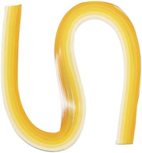 PATIKIL 120pcs Rainbow Quilling Strips Paper 3/16"(5mm) 21" Origami Paper Quilling Strip for Art DIY Hand Craft Christmas, Gradient Light Yellow