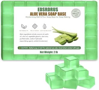 EDSRDRUS 2lb Scent Soap Base DIY Handmade with Aloe Vera & Coconut Oil, Moisturizing Melt and Pour Soap Base