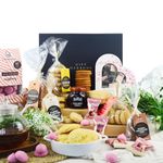 Afternoon Tea & Biscuit Luxury Food Hamper - Tea Gift Set - Gourmet Chocolate with Artisan Berry Jam, Luxury Shortbread, Lemon Cookies, Ginger Thin Biscuits - Food Gifts For Men and Women