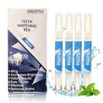 Teeth Whitening Pen 4 Pack, Brighten Your Smile in Just 1 Week with Tooth Whitening Pens – Fast, Gentle, Enamel Safe Whitening Gel for White Teeth in Mess Free Applicator Pens