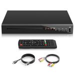 Blu-ray Disc Player, Full HD 1080P Blue Ray Disc Player for TV, Play Region A/1 Blu-Ray Disc and Multi Region DVDs, DVD CD Player with HDMI/AV/Coaxial Output Support USB Flash Drive (Zone 1 Blu-ray)