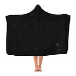 Official Personalised Derby County FC Pattern Hooded Blanket (Adult)