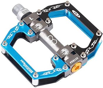 MTB/Road Bike Pedals Aluminium Alloy Bicycle Pedals Mountain Bike Pedals 9/16" Sealed Bearing Platform for BMX MTB Bike (Blue Black)