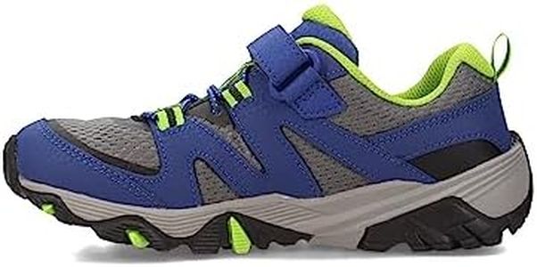 Merrell Kid's Trail Quest Hiking Sneaker, Blue/Green, 1 Big Kid
