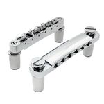 Musiclily ABR-1 Style Tune-o-matic Bridge and Tailpiece with Anchors and Studs Set for Epiphone Les Paul SG Style Electric Guitar,Chrome