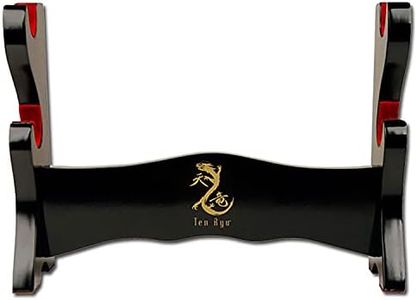 Ten Ryu MA-2SD Two-Tier Sword Stand, Black Lacquer Finish