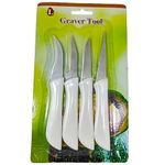 Bridge2shopping Carving Knife Set for Vegetables and Fruits Set of 4