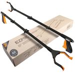 2 x EZPIK® 40" Long Reach Grabber Reacher Tool - Heavy Duty Trash Picker Upper Grabber - Long Handled Reacher Grabber Pickup Tool - Extended Grabber Tool with Rotating Head and Magnet (2 Pack)