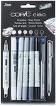 COPIC Ciao Coloured Marker Pen - 5+1 Set Grey Tones, For Art & Crafts, Colouring, Graphics, Highlighter, Design, Anime, Professional & Beginners, Art Supplies & Colouring Books