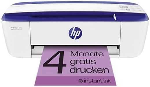 HP DeskJet 3760 Multifunktionsdrucker 4 Monate gratis drucken mit HP Instant Ink inklusive, Drucken, Scannen, Kopieren, WLAN, Airprint, A4, Dunkelblau