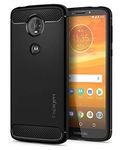 Spigen Rugged Armor Back Cover Case Compatible with Moto e5 Plus (TPU | Black)