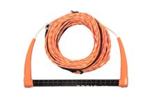 Ronix Women's Combo Hide Grip Wakeboard Handle, 1 in. Diameter w/70ft. 4-Sect. Rope, Peach/White