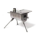 Winnerwell Woodlander Medium Tent Stove | Tiny Portable Wood Burning Stove for Tents, Shelters, and Camping | 800 Cubic Inch Firebox | Precision Stainless Steel Construction | Includes Chimney Pipe