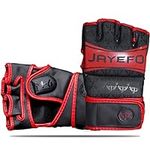Jayefo MMA Gloves (Black/Red, S/M)