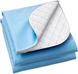 Canadian Linen 2 Pack Incontinence Bed Pads 34”x36”, Premium 4 Layer Soaker Pee Pad, Washable Reusable Heavy Duty Bedwetting Underpad Waterproof Soft Cotton Protector Pad for Kid Adult Elderly Pets