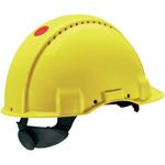 3M Hard Hat, Uvicator, Ratchet, Ventilated, Yellow, G3000NUV-GU