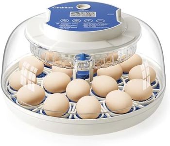 18 Egg Incubator, Hatch Day and Humidity Display, Automatic Turning and Stop, 2 Size Egg Trays, Candling Light, Automatic Water Refill, Air Vent, Hatching Chicken Quail Duck Turkey Goose Birds
