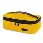 Gloppie Mini Lunch Box Small Lunch Bag Compact Lunch Boxes for Men Women Insulated LunchBag Thermal Lunch Pail Petty Bento Box Bag Reusable Sandwich Containers Snack Box Loncheras Para Niños Yellow