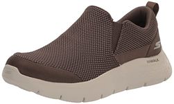 Skechers Men's Gowalk Flex-Athletic Slip-on Casual Loafer Walking Shoes with Air Cooled Foam Sneaker, Khaki, 10 X-Wide