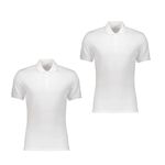 NIYS Pack of 2 Boys Girls Age 4 to 14 Years School Uniform Polo White, Grey, Sky Blue Plain Short Sleeve Shirts Sports Wear (UK, Age, 5 Years, 6 Years, Regular, White)