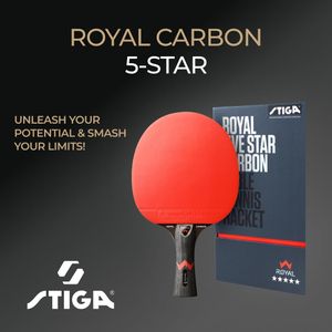 STIGA Royal Carbon Table Tennis Bat – 7-Ply Blade, Professional Racket