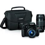 Canon EOS Rebel T5 Digital SLR Camera with EF-S 18-55mm IS II + EF 75-300mm f/4-5.6 III Bundle