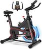 DMASUN Indoor Exercise Bikes for Home Gym Use with LCD Display, Spin Bike with Tablet Holder & Comfortable Seat Cushion, Super Quiet Fitness Bike for Home Cardio Workout with Heart Rate Sensor