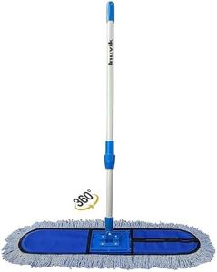 Inuvik Microfiber Wet & Dry Cotton Pad Floor Mop 67x14x5(18-Inch Head) with 4 Feet Telescopic handle Floor Cleaning Mop Home Office Hotels Hospitals(Set of 1)(18 INCH MOP with 1Extra PAD)