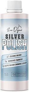 Silver Polish, Silver Cleaner (8-oz Bottle), Made in the USA | Silver Jewelry Cleaner – Gently Removes & Prevents Tarnish | Safe to Use on All Silvers by Evo Dyne (Silver Polish)