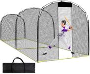 KAIDIDA Baseball Batting Cage Net 16x10x10FT, Portable Batting Cages for Backyard, Multifunctional Baseball Nets for Batting, Heavy Duty Softball Batting Cages with Carry Bag