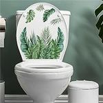 Green Plant Leaves Toilet Stickers 